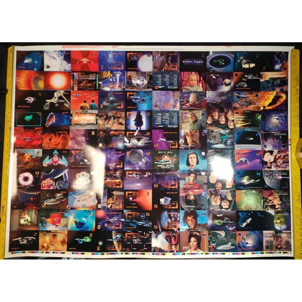 1996 SkyBox Star Trek Uncut Card‎ Sheet 37x27 Promo Display Sheet